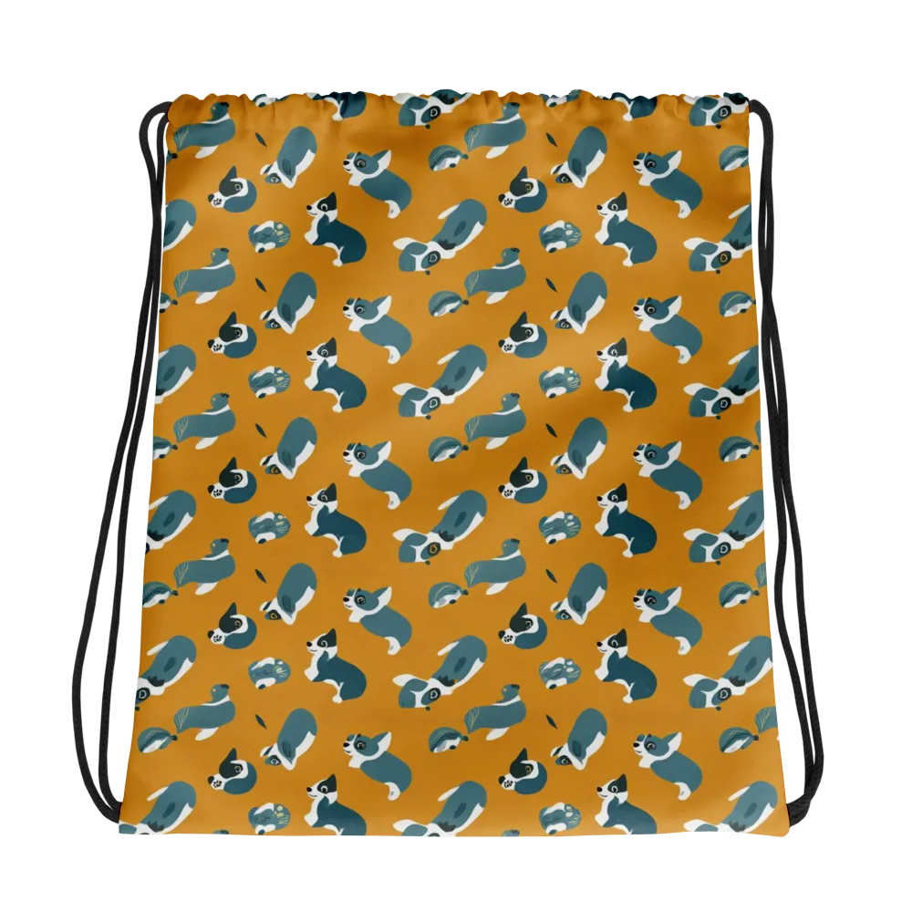 Mustard Prowl on Drawstring Bag — Photo