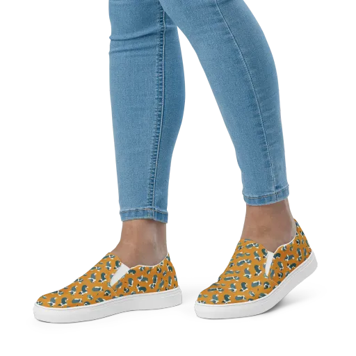 Mustard Prowl on a Women's Slip-On Canvas Shoes