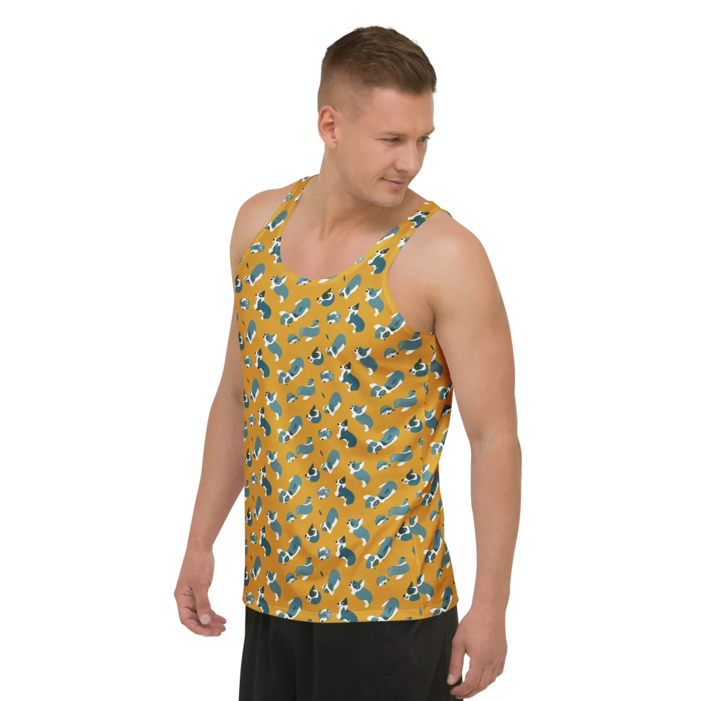 Mustard Prowl on Men's Tank Top — Left Front