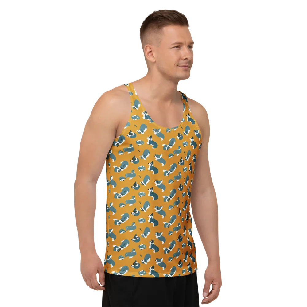 Mustard Prowl on Men's Tank Top — Right Front