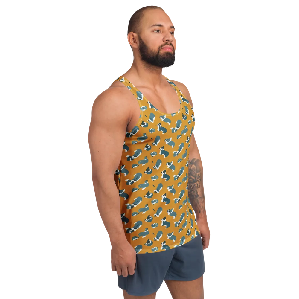 Mustard Prowl on Men's Tank Top — Right Front