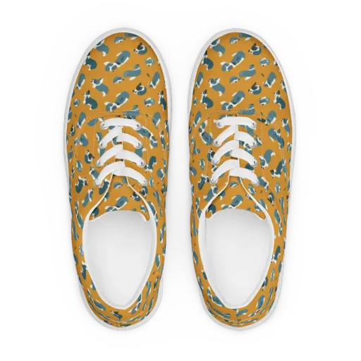 Mustard Prowl on a Men's Lace-Up Canvas Shoes