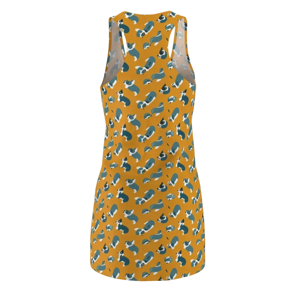 Mustard Prowl on Racerback Dress — Back