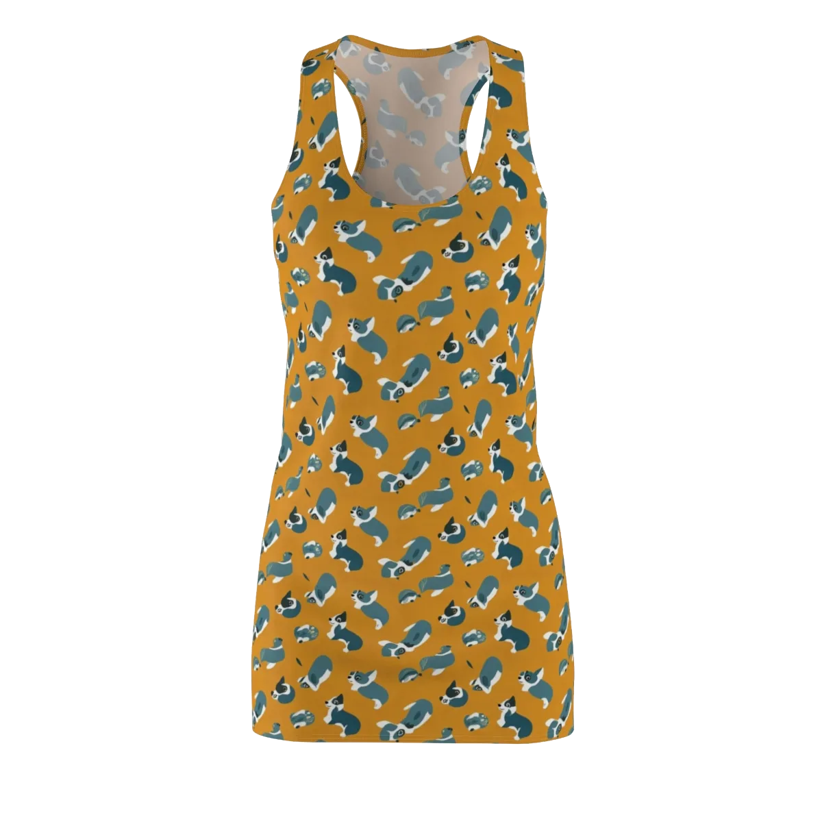 Mustard Prowl on Racerback Dress — Front