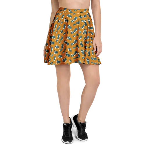 Mustard Prowl on a Skater Skirt