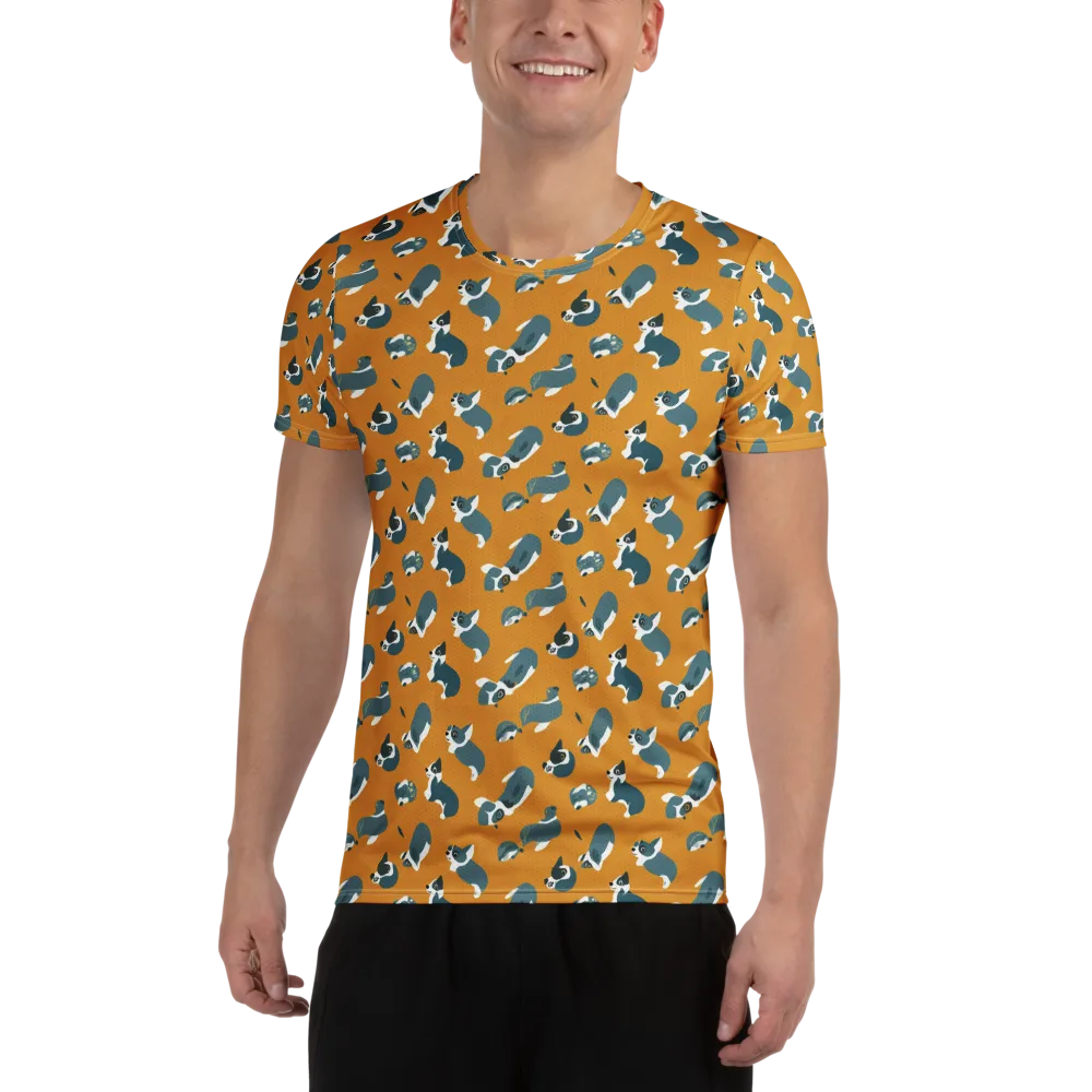 Mustard Prowl on Men's Athletic T-Shirt — Front