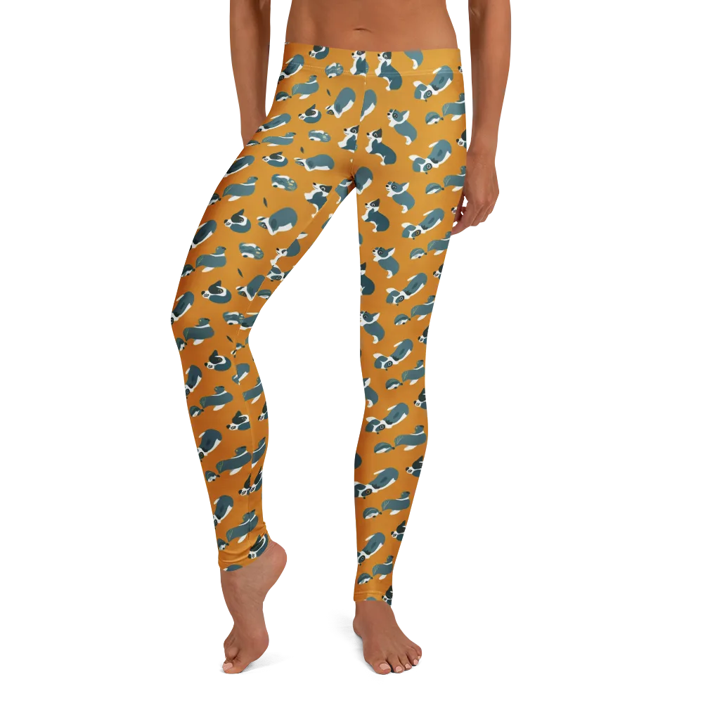 Mustard Prowl on Leggings — Front
