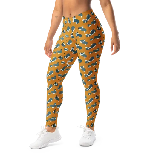 Mustard Prowl on a Leggings