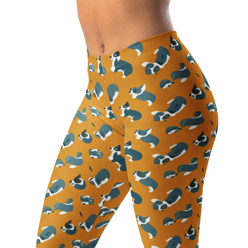 Mustard Prowl on Leggings — Left Front