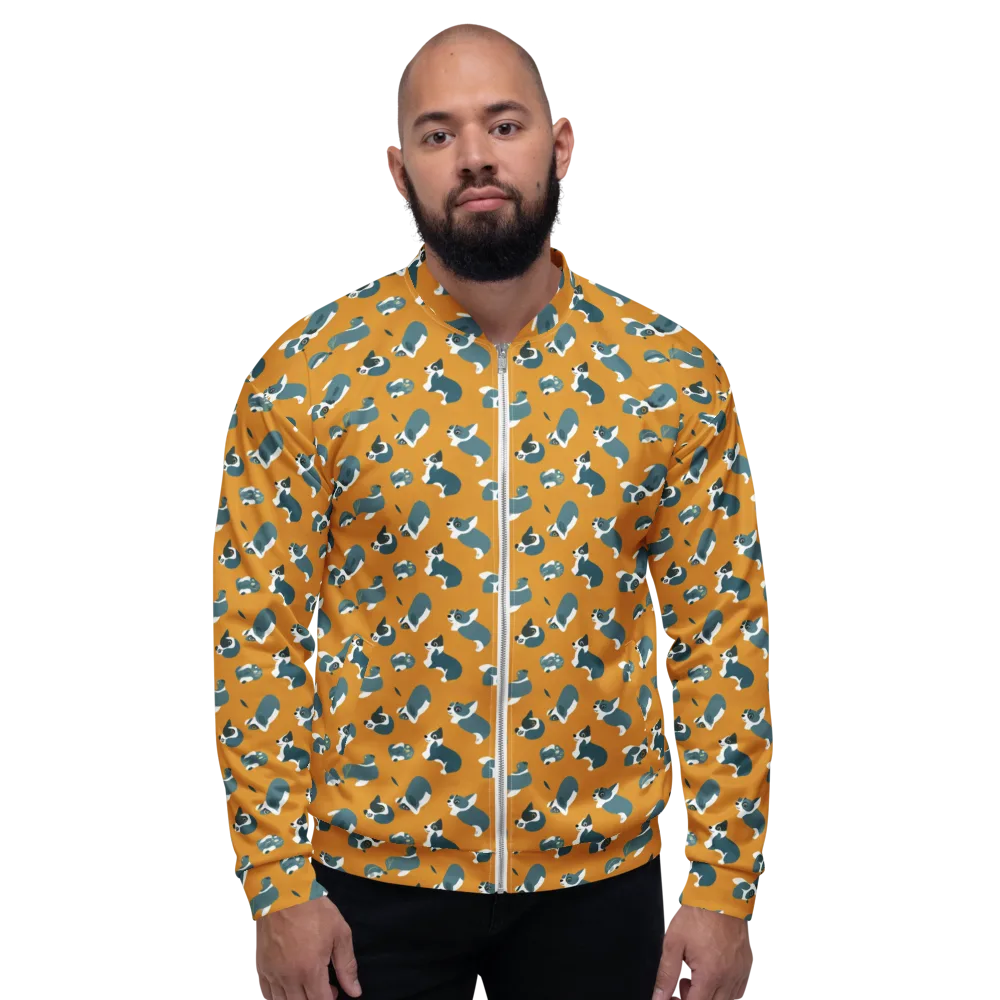 Mustard Prowl on Bomber Jacket — Front
