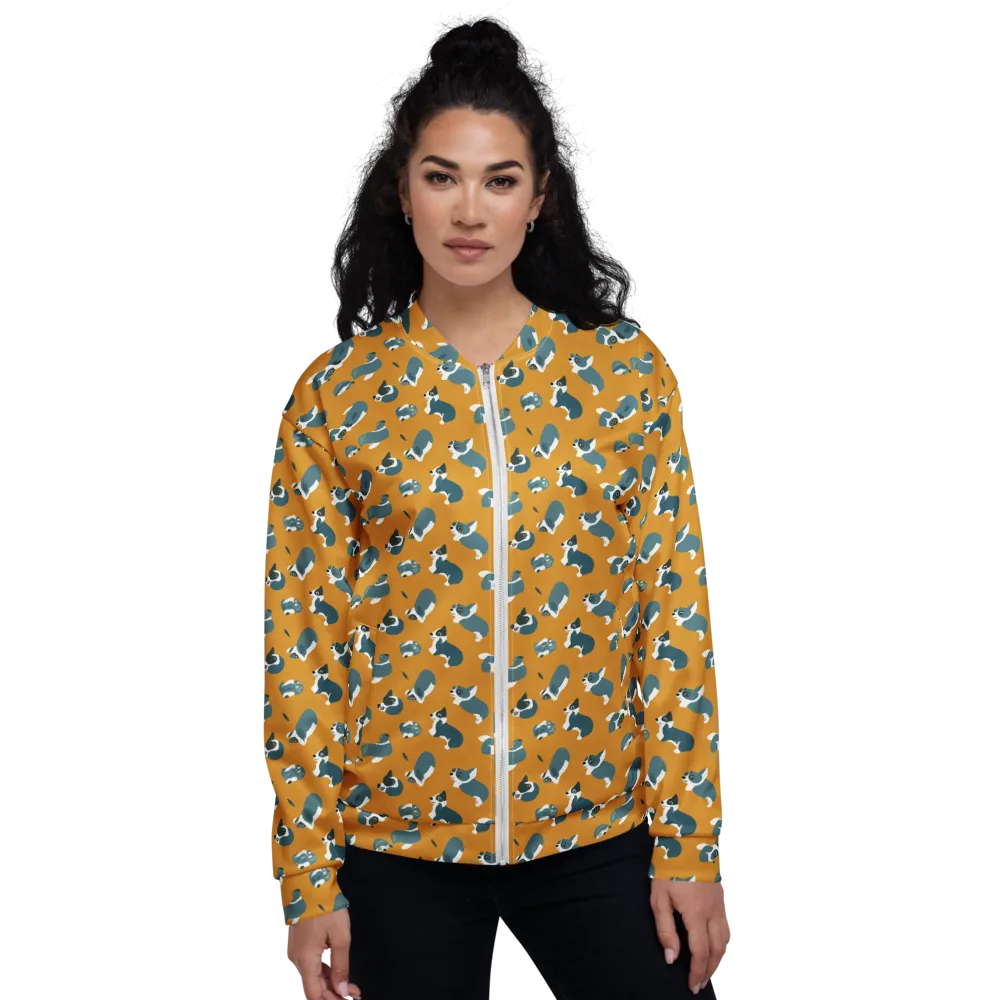 Mustard Prowl on Bomber Jacket — Front