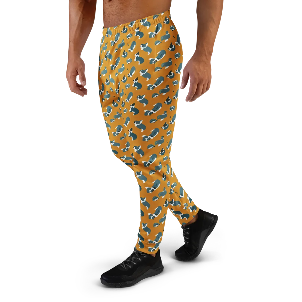 Mustard Prowl on Men's Joggers — Left