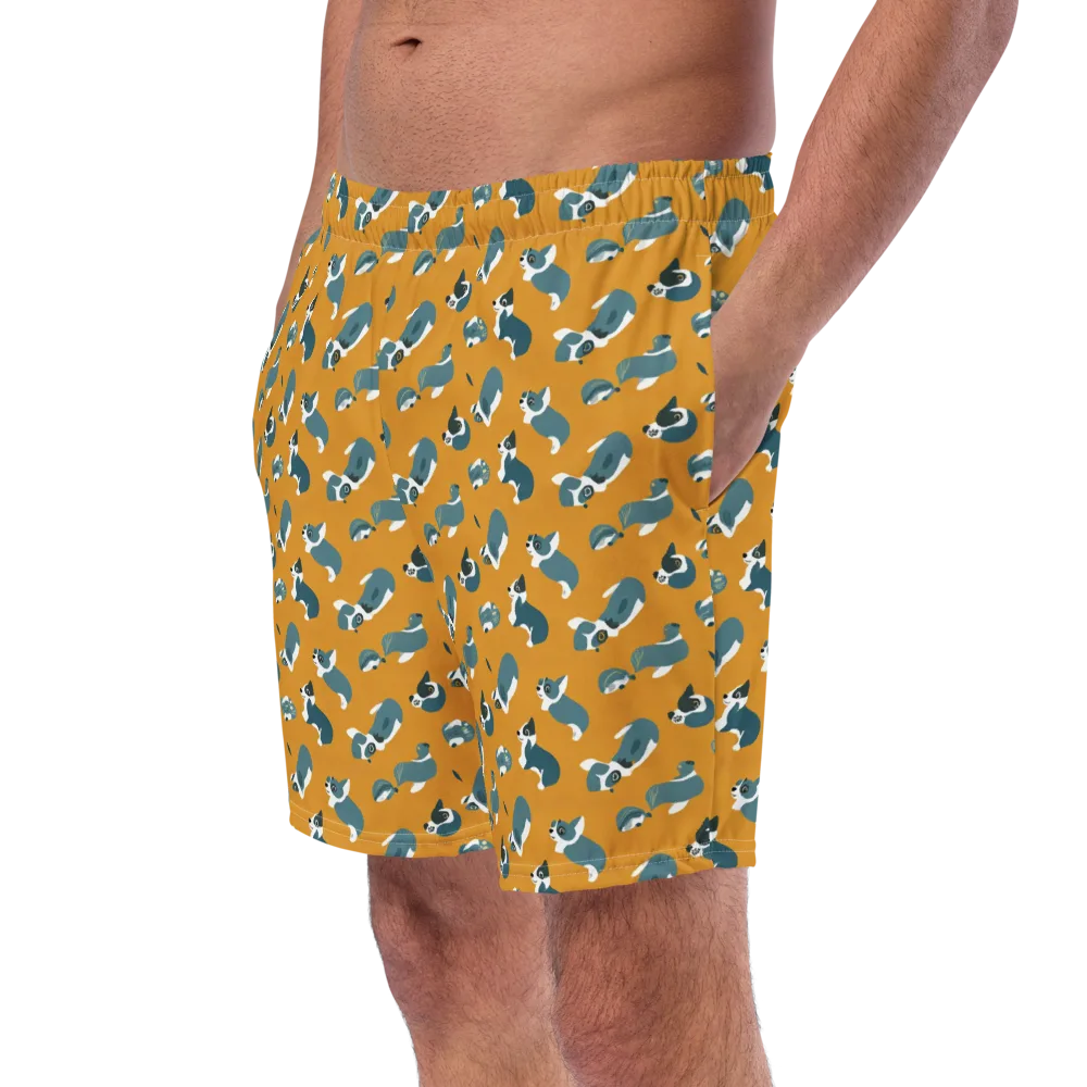 Mustard Prowl on Swim Trunks — Left Front