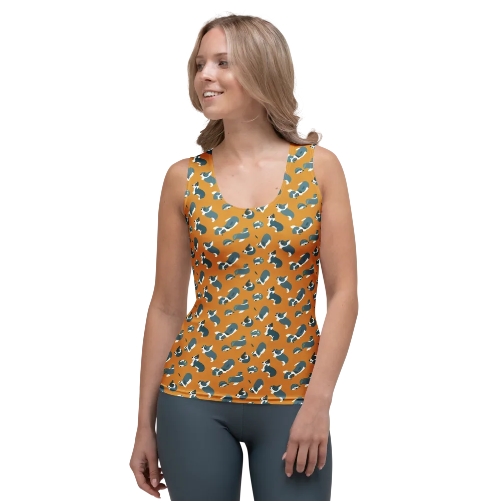 Mustard Prowl on Women's Tank Top — Front