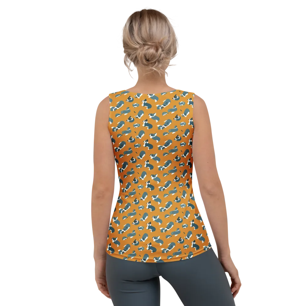 Mustard Prowl on Women's Tank Top — Back