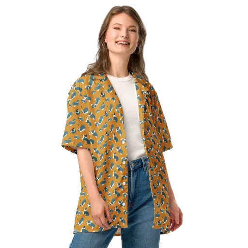 Mustard Prowl on a Button Shirt