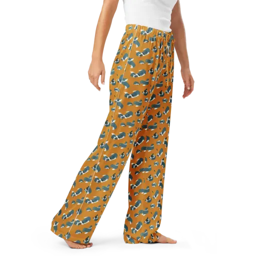 Mustard Prowl on a Women's Pajama Pants