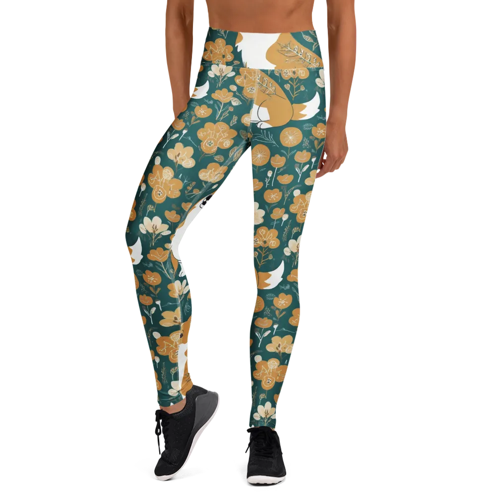 Marigold Corgi on Yoga Leggings — Front