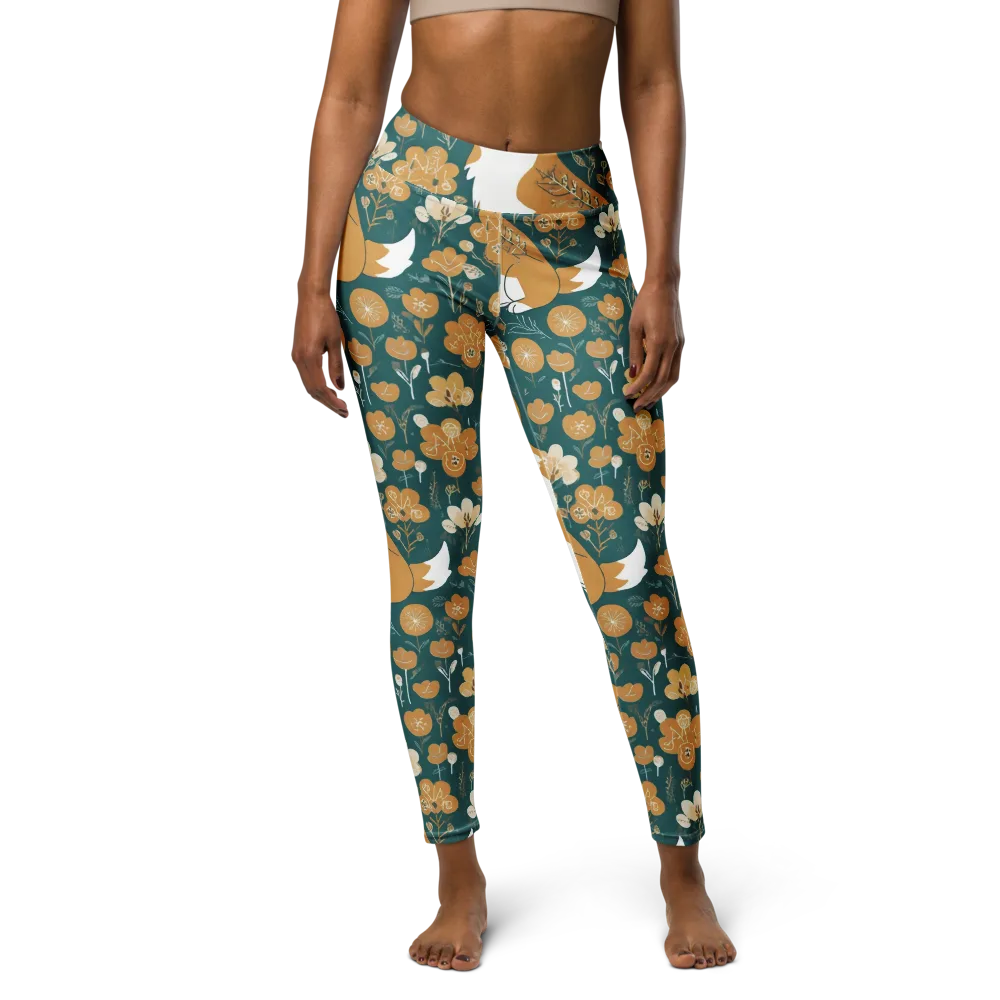 Marigold Corgi on Yoga Leggings — Front