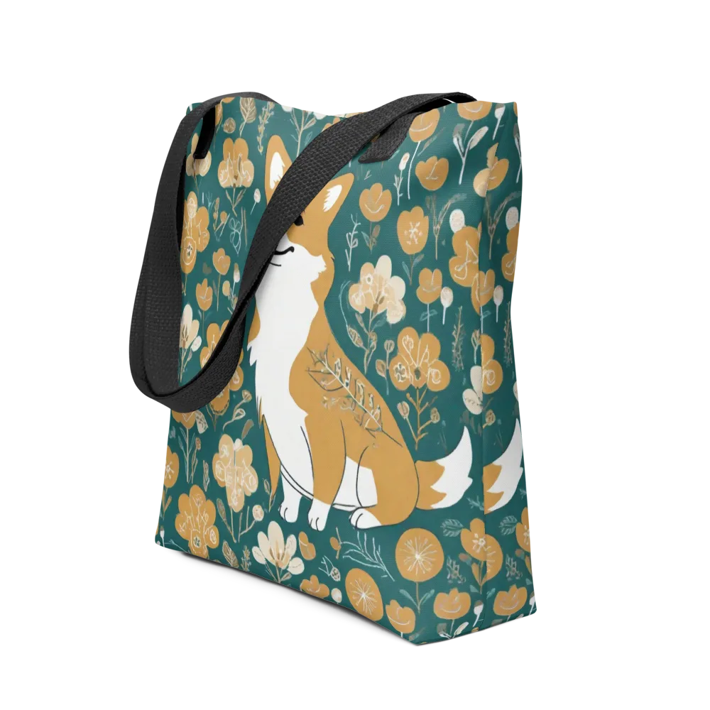 Marigold Corgi on Tote Bag — Front