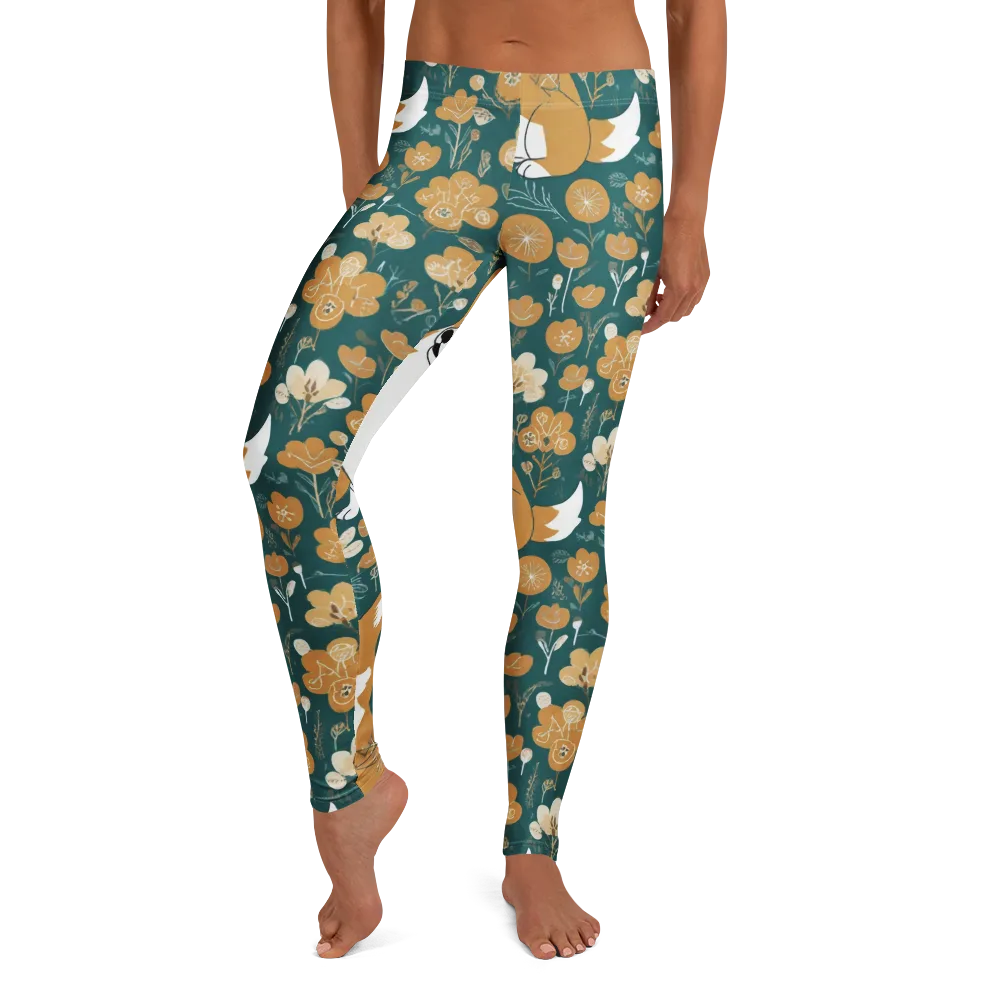 Marigold Corgi on Leggings — Front