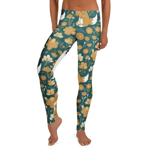 Marigold Corgi on a Leggings