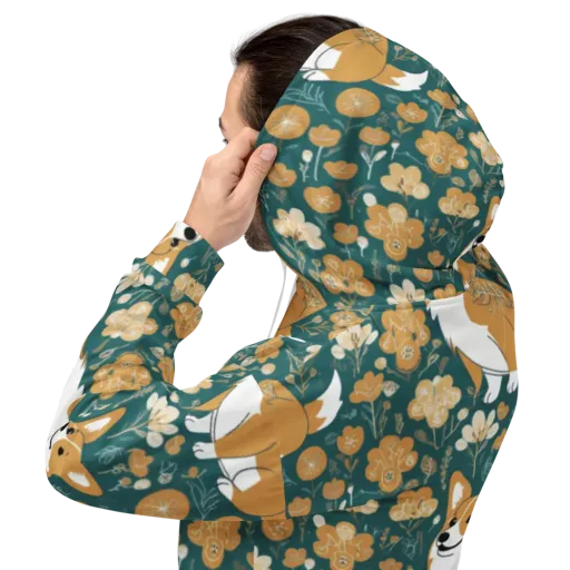 Marigold Corgi on a Hoodie