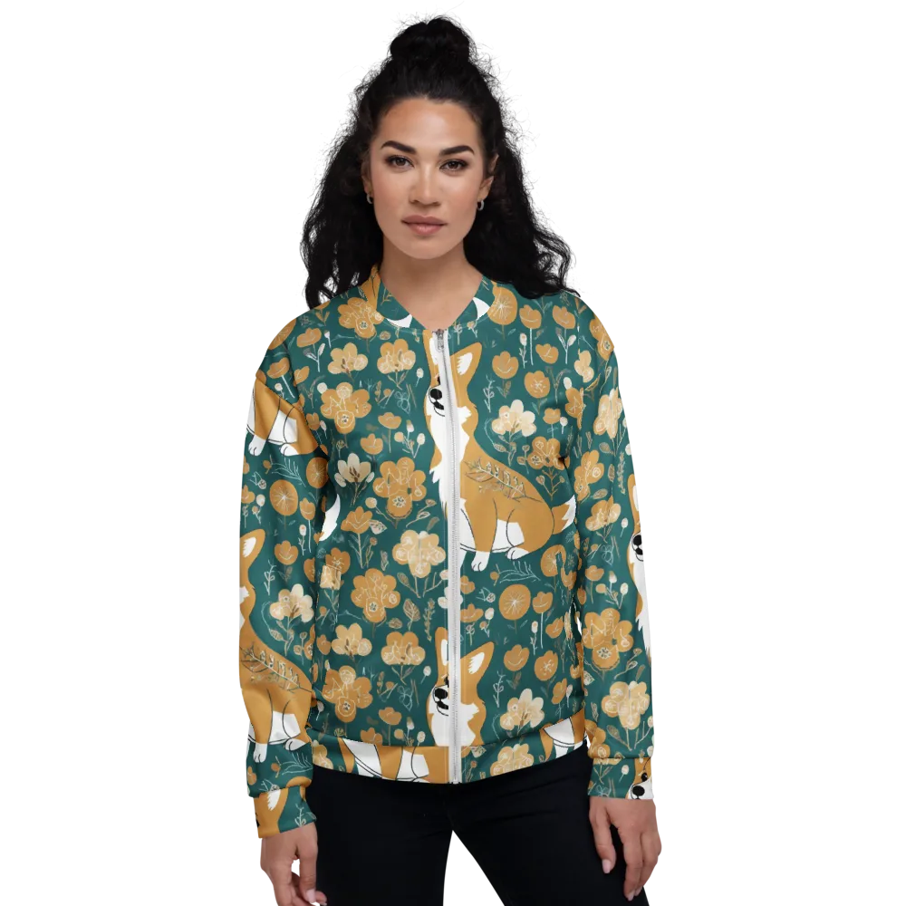Marigold Corgi on Bomber Jacket — Front