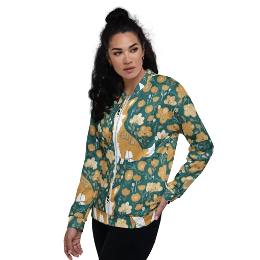 Marigold Corgi on a Bomber Jacket