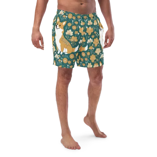 Marigold Corgi on a Swim Trunks