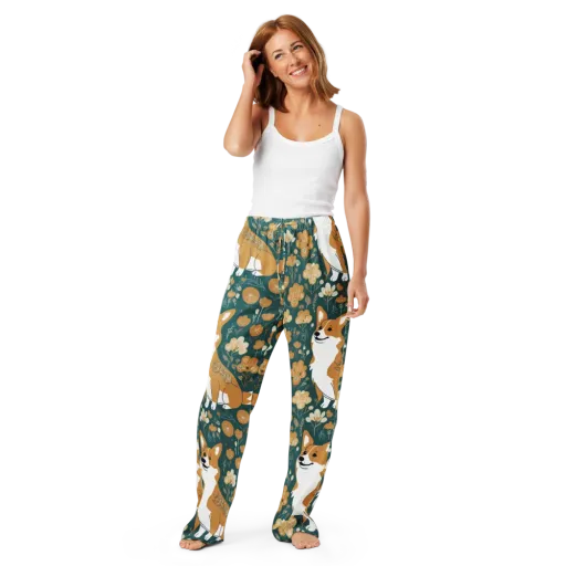Marigold Corgi on a Women's Pajama Pants