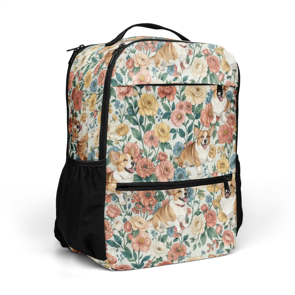 Garden Corgi on Utility Backpack — Right Front