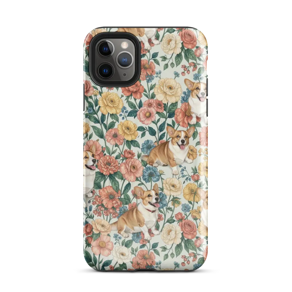 Garden Corgi on Tough Case for iPhone® — Front