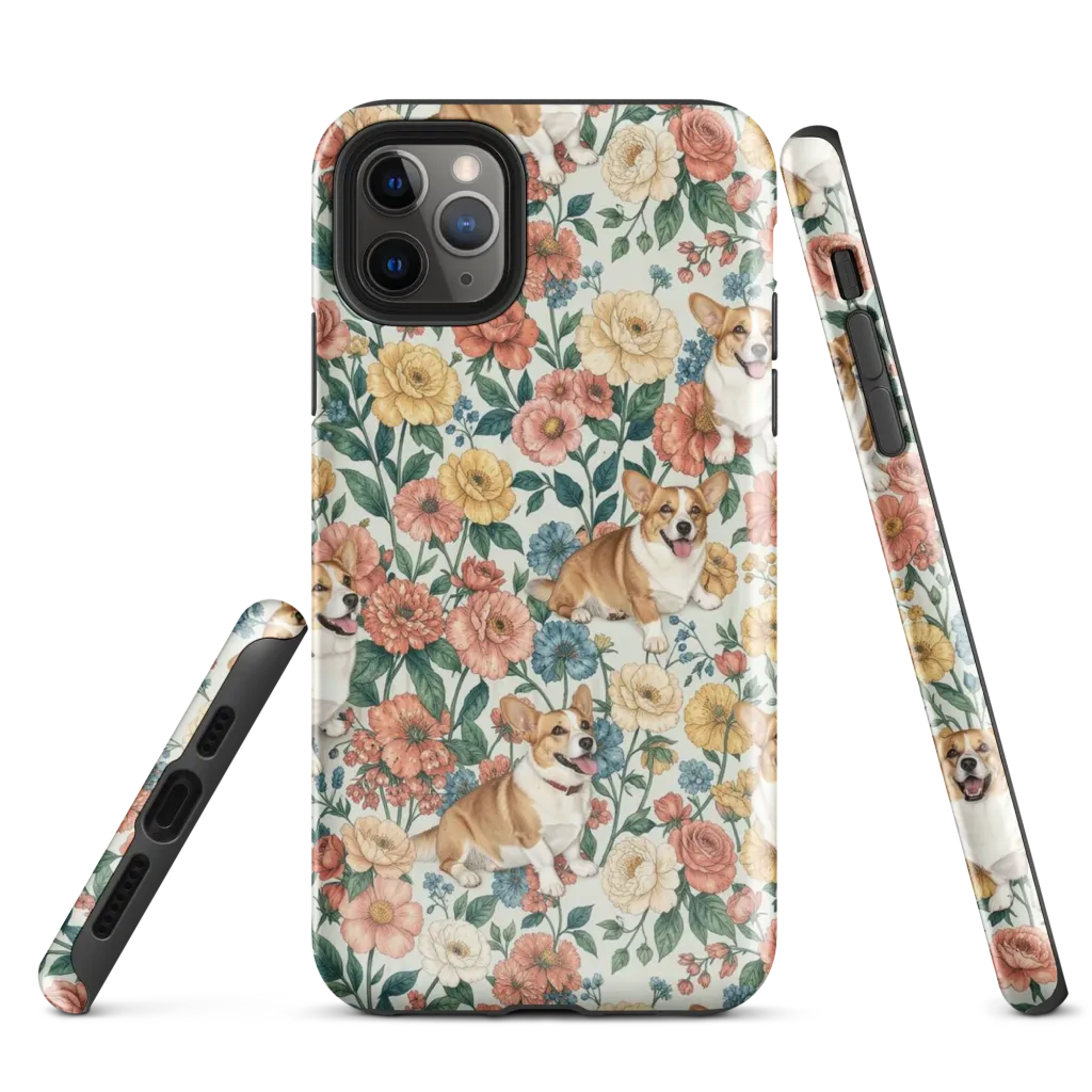 Garden Corgi on Tough Case for iPhone® — Front