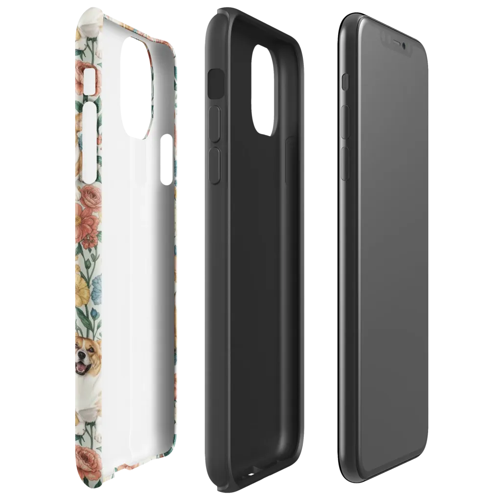 Garden Corgi on Tough Case for iPhone® — Right