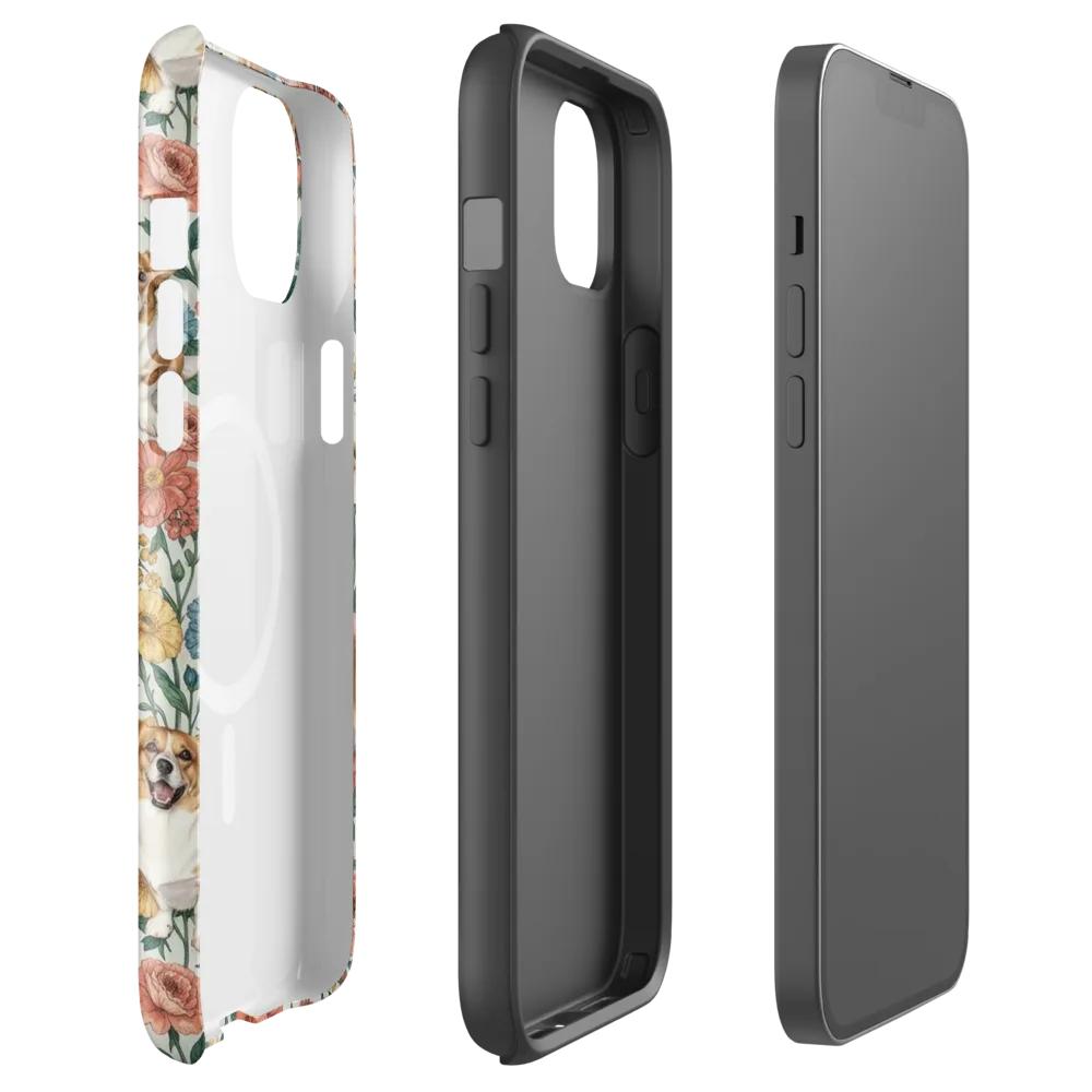 Garden Corgi on MagSafe Tough Case for iPhone® — Front
