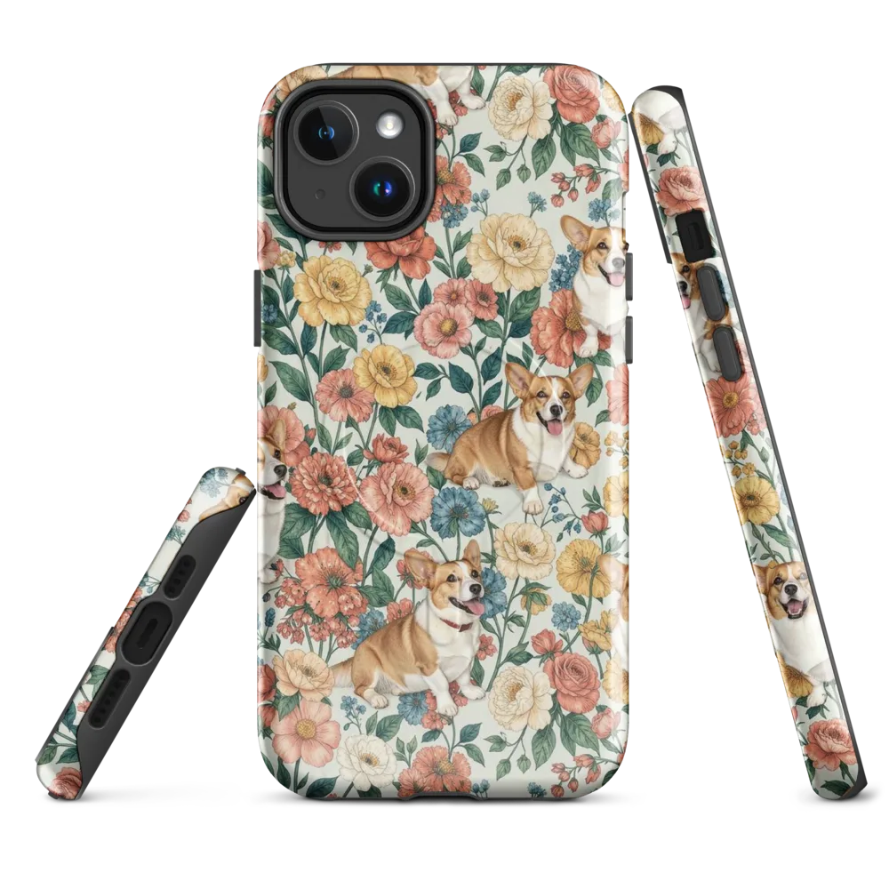 Garden Corgi on MagSafe Tough Case for iPhone® — Front