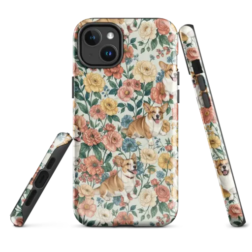 Garden Corgi on a MagSafe Tough Case for iPhone®