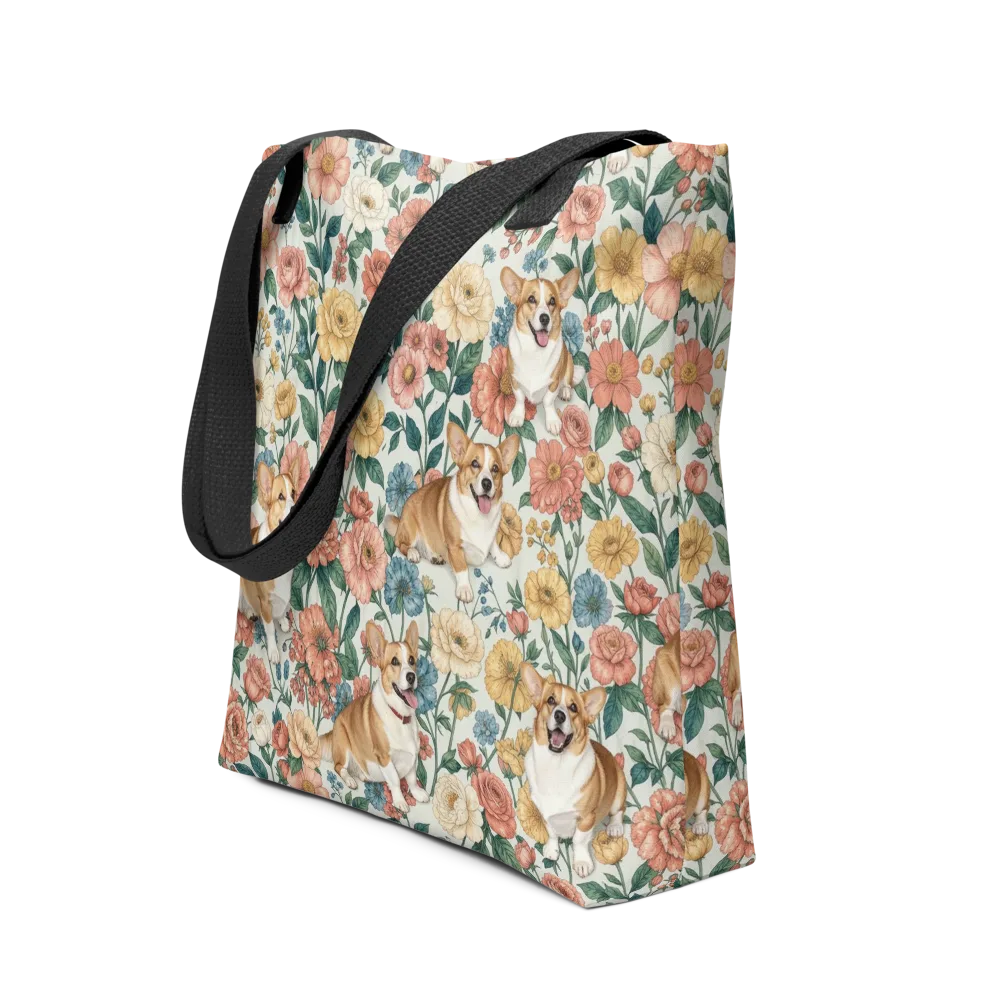 Garden Corgi on Tote Bag — Front
