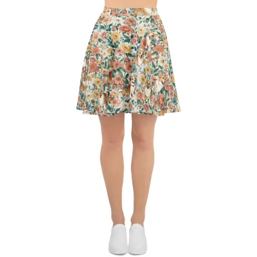 Garden Corgi on a Skater Skirt