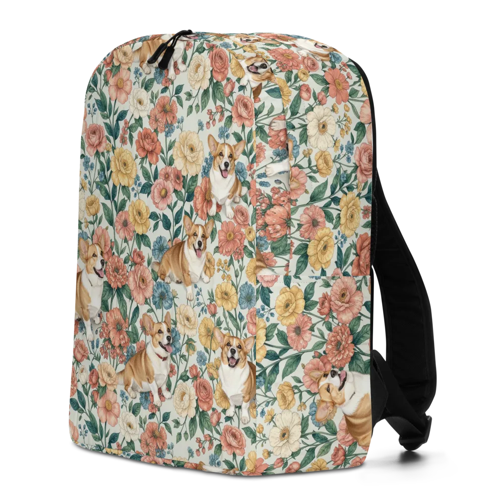 Garden Corgi on Minimalist Backpack — Left