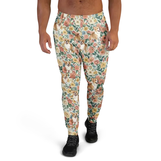 Garden Corgi on a Men's Joggers