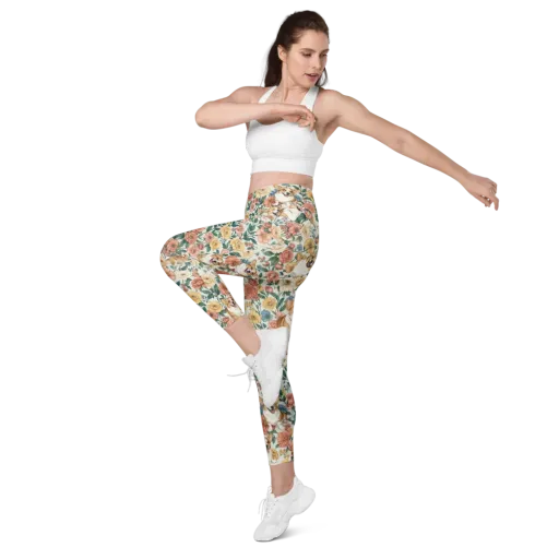 Garden Corgi on a Leggings with Pockets
