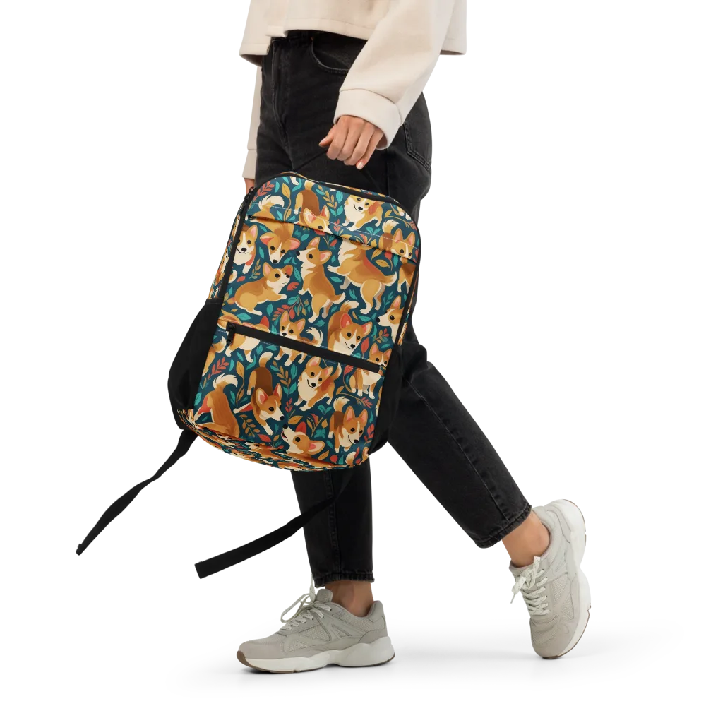 Woodland Corgis on Utility Backpack — Front