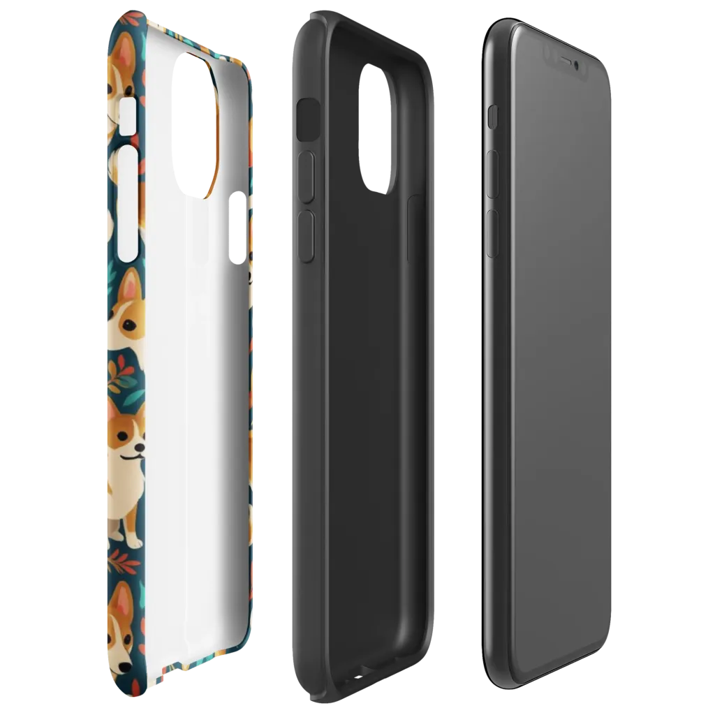 Woodland Corgis on Tough Case for iPhone® — Right