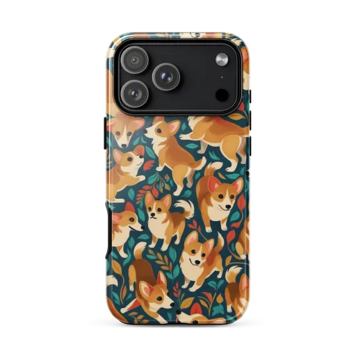 Woodland Corgis on a Tough Case for iPhone®