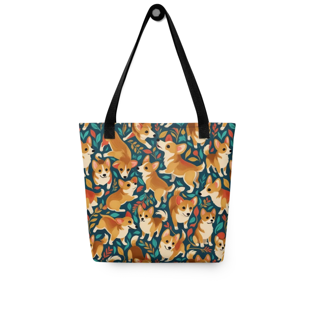 Woodland Corgis on Tote Bag — Front