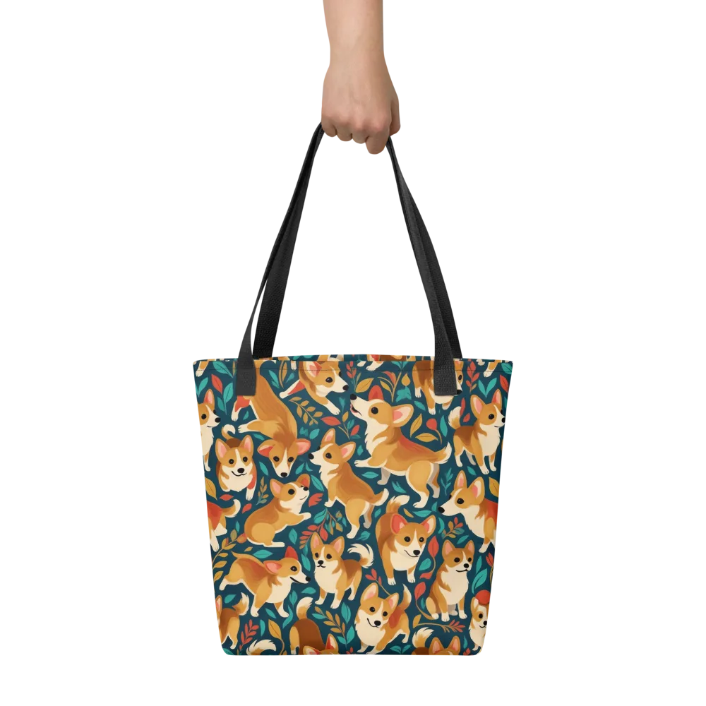 Woodland Corgis on Tote Bag — Front
