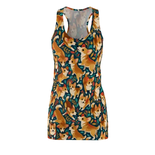 Woodland Corgis on a Racerback Dress
