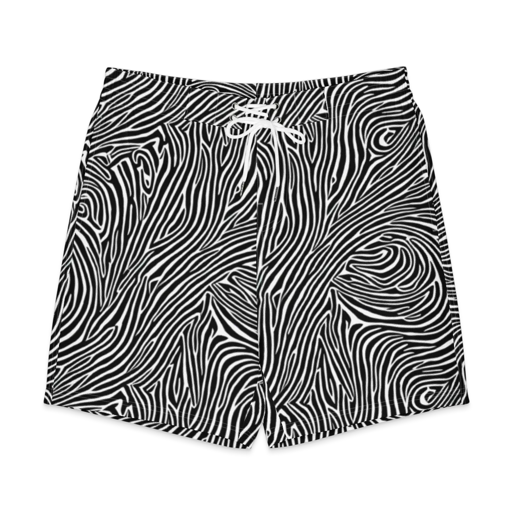 Zebra Current on Men's Board Shorts — Front
